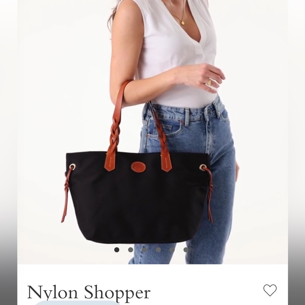Dooney and Bourke Nylon Leather Shopper